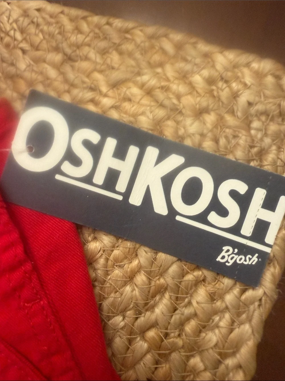 OshKosh B'gosh Bright Red Girls' Short Overalls